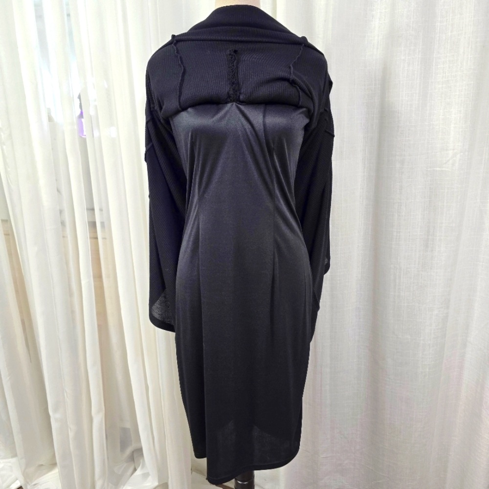 Signature by Robbie Bee Black Victorian‎ Ruffle Midi A Line Dress Womens Size M - Picture 5 of 11